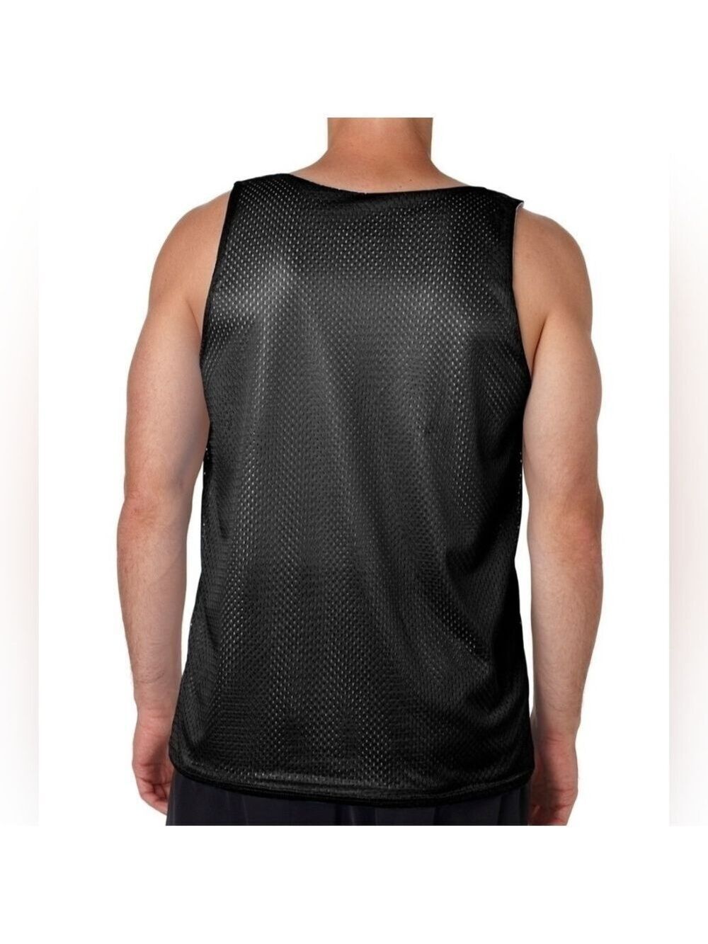 Badger Sport Pro Mesh Reversible Black And White Tank Top Various Sizes - New - Picture 5 of 6